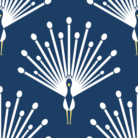 White Yellow Dark Teal Navy Blue