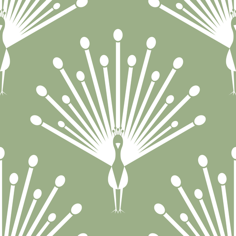 White Monochrome Pastel Sage Green