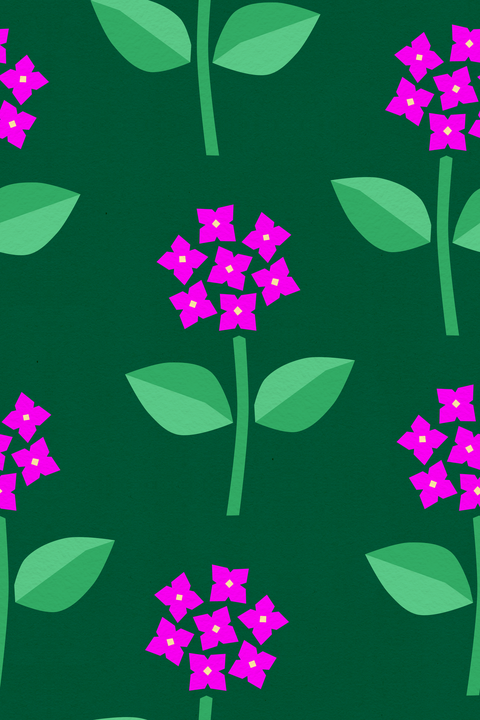 Hot Pink Garden Forest Green