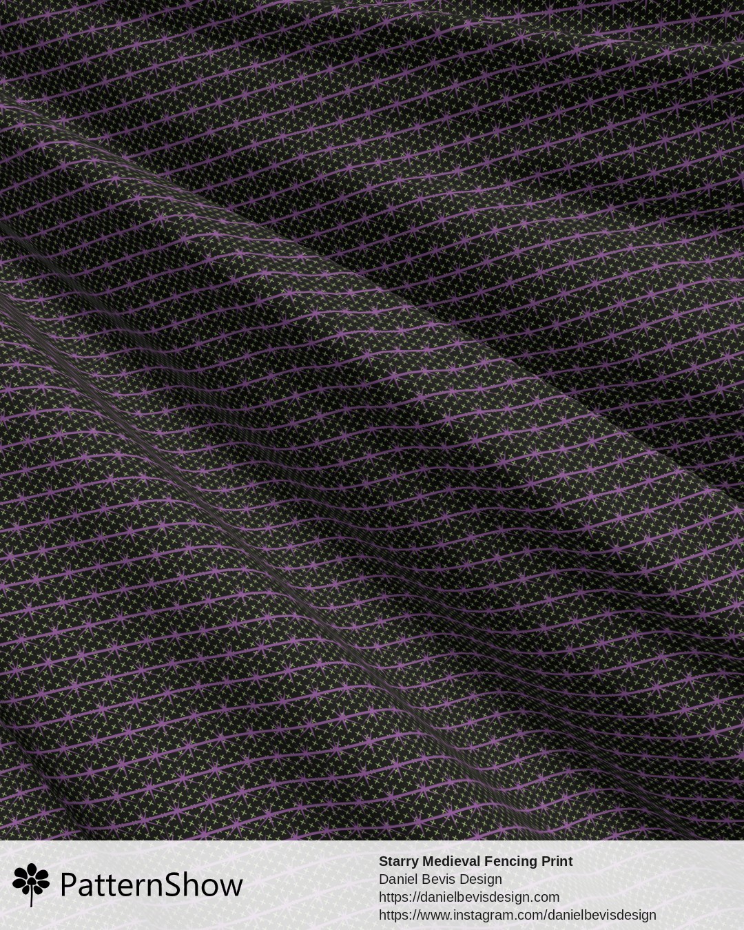 Starry Medieval Fencing Print - Witches Dominion