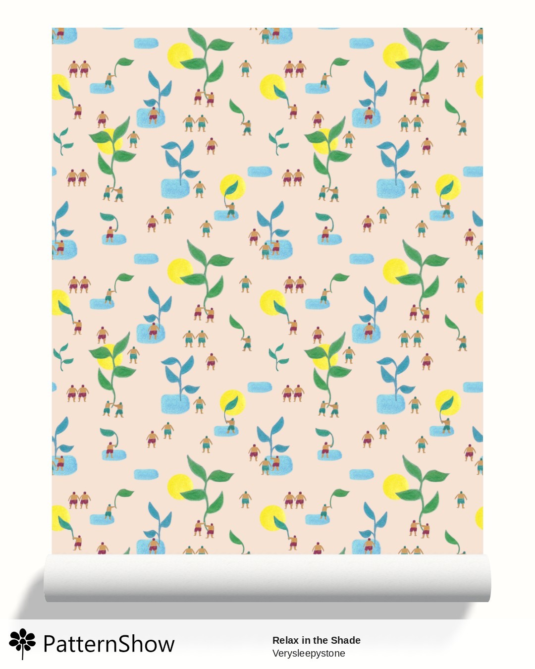 Relax in the Shade wallpaper - Apricot