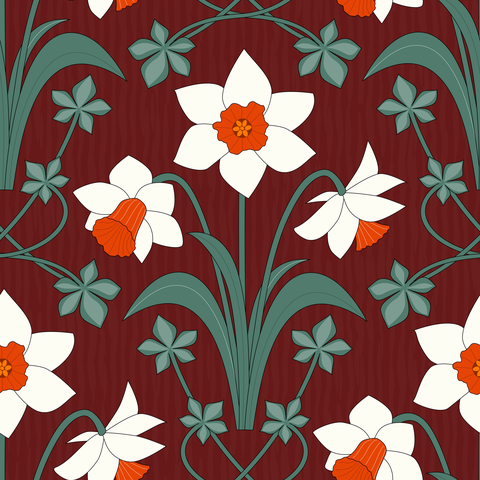 White Orange Maroon Teal