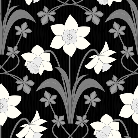 Black and White Silver Grey