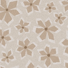 Floral Tapestry Allover Flowers Scatter with Woven Texture - Beige