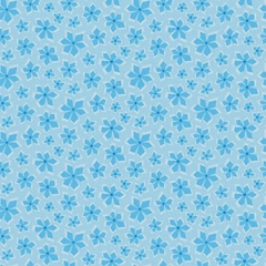 Floral Tapestry Allover Flowers Scatter with Woven Texture - Turquoise Blue