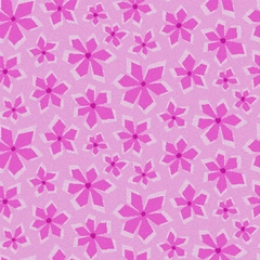Floral Tapestry Allover Flowers Scatter with Woven Texture - Hot Pink