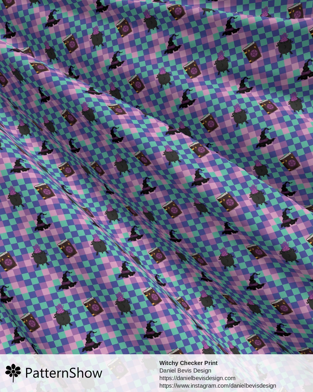 Witchy Checker Print - Magical World