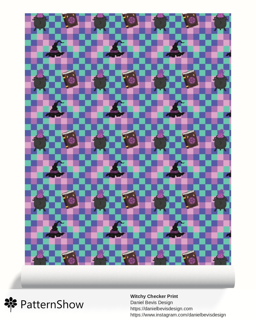 Witchy Checker Print wallpaper - Magical World