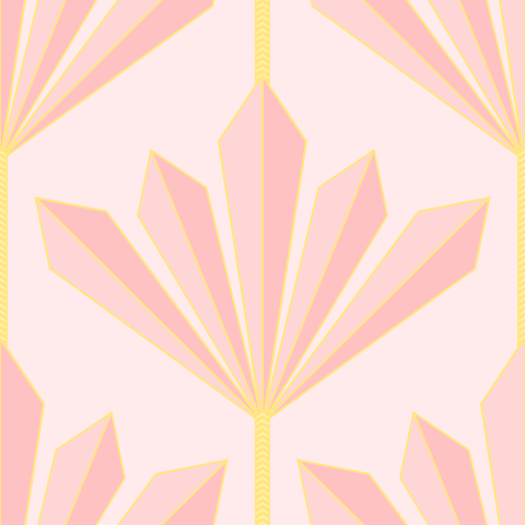 Light Pink and Gold on Soft Pastel Pink