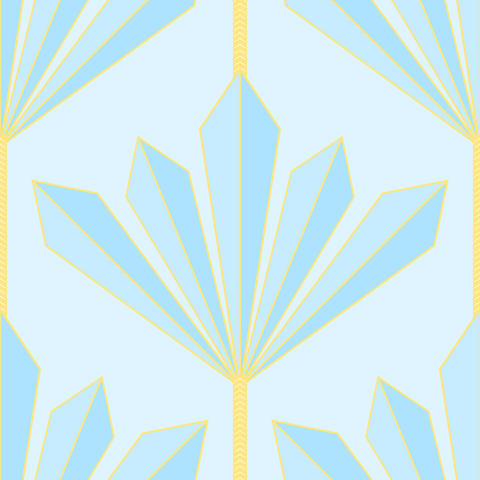 Light Blue and Gold on Soft Baby Blue Pastel