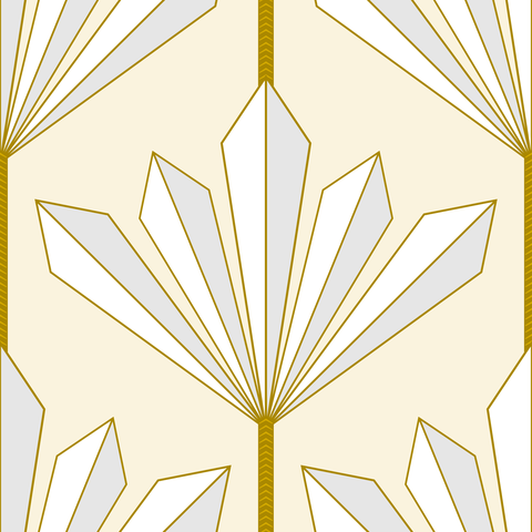 Ivory Eggshell White and Gold on Soft Beige Cream