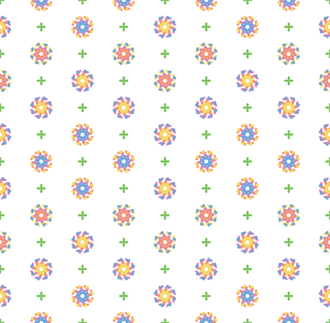 Bright Retro Party and White