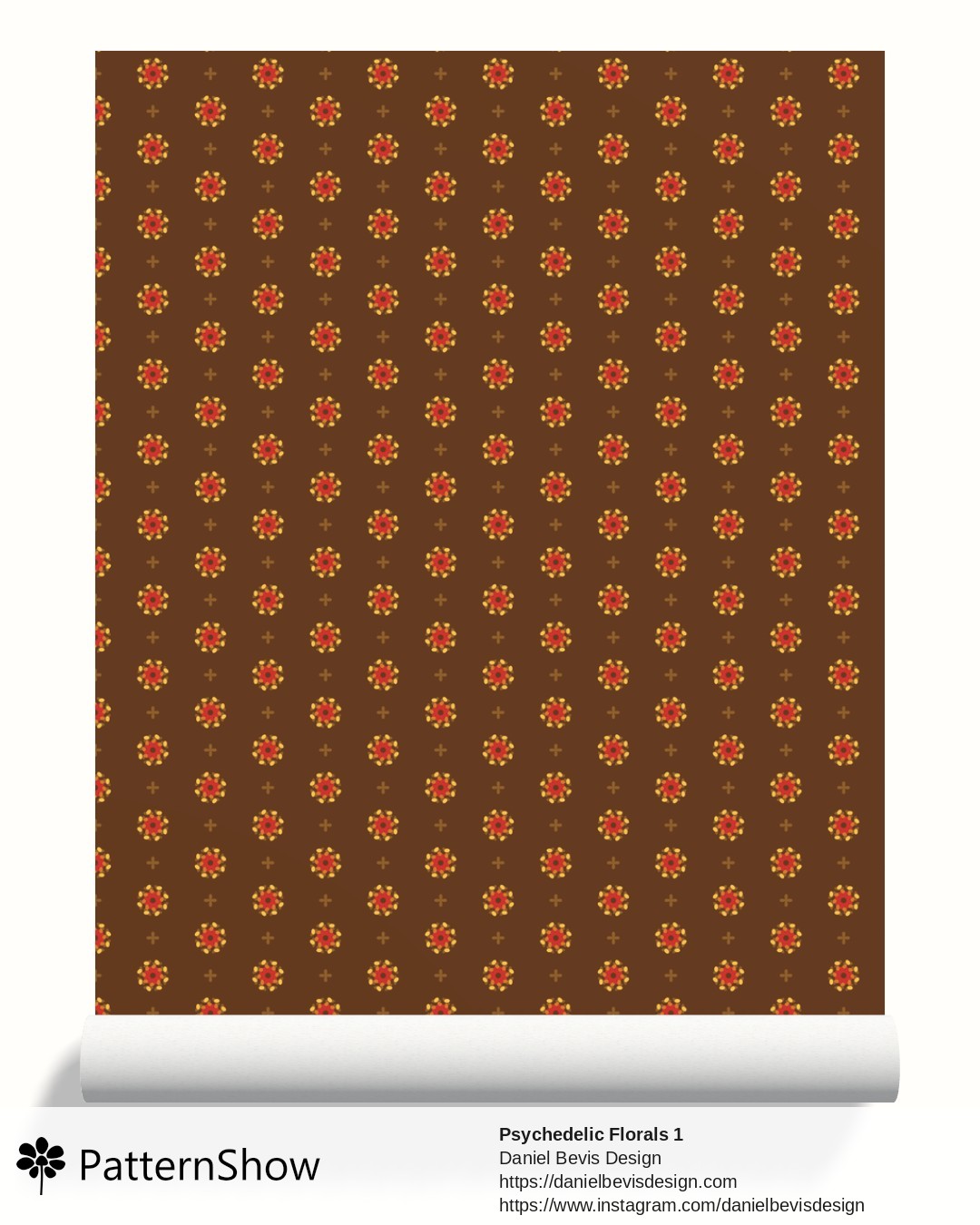 Psychedelic Florals 1 wallpaper - Spiced Apples 1