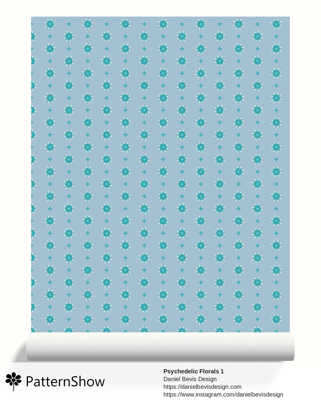 Psychedelic Florals 1 wallpaper - Opalite