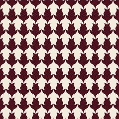 Geometric Tulip Stylized Floral - Oxblood Red Warm Ivory - Geometric stylized floral tulp - oxblood red warm ivory