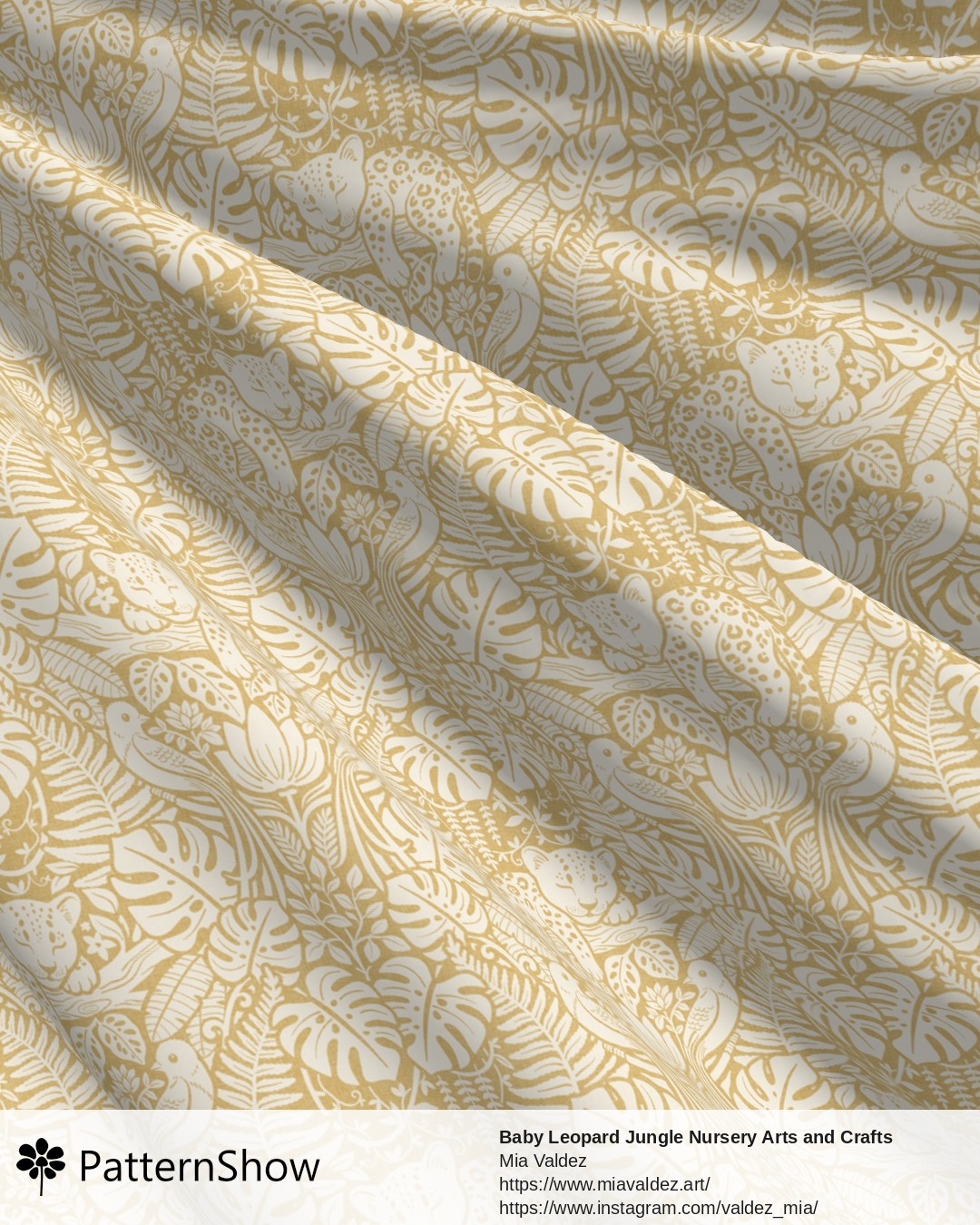 Baby Leopard Jungle Nursery Arts and Crafts - Muted Beige Gold