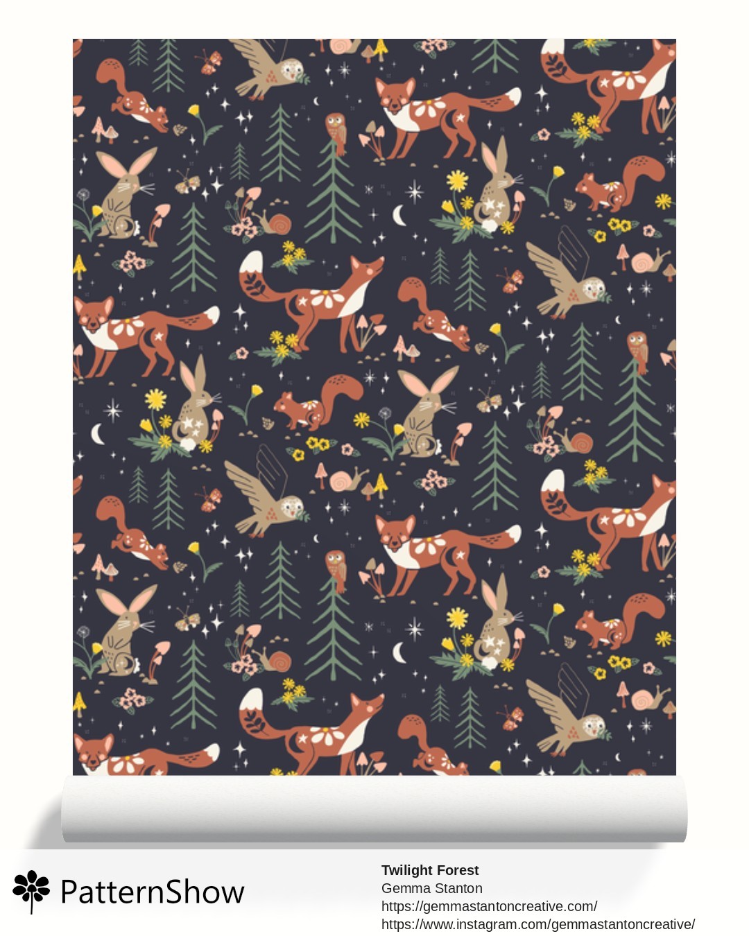 Twilight Forest wallpaper - GSC24001A_WoodlandFriends_TwilightF