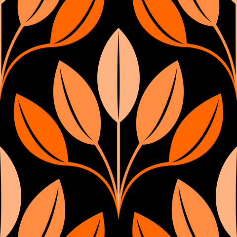 Flaming Fall Orange Shades Bold Black