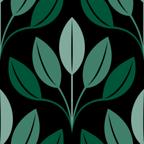 Dark Forest Eucalyptus Green Black