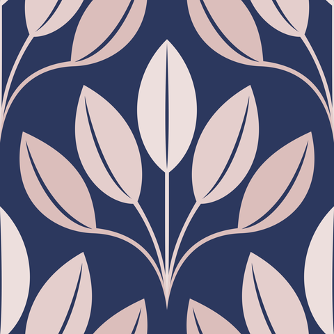 Light Blush Pink Indigo Navy Blue