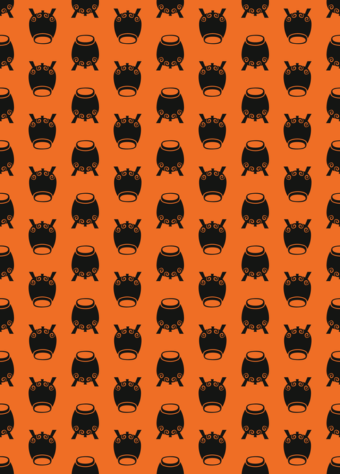 Halloween Orange & Black Inverse