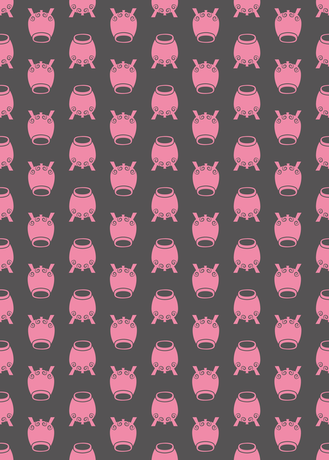 Raspberry Pink and Mouse Grey