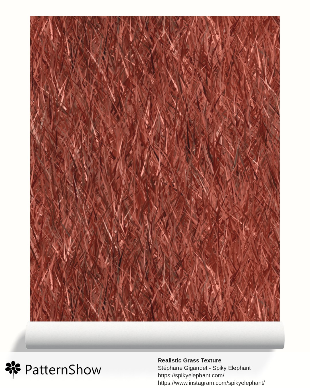 Realistic Grass Texture wallpaper - Maroon red