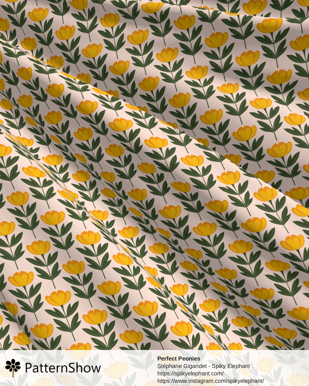 Perfect Peonies - Orange Golden Yellow Flowers Peach Fuzz