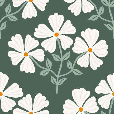 White Orange Dark Sage Green