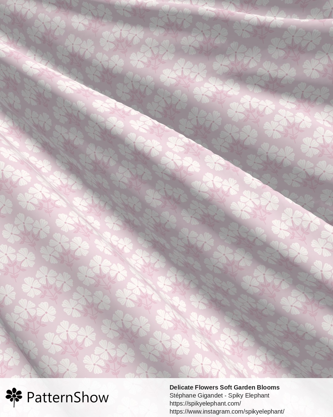 Delicate Flowers Soft Garden Blooms - Calming Baby Pink
