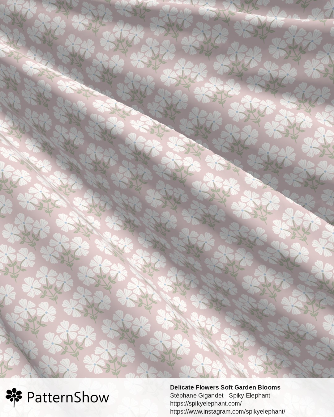 Delicate Flowers Soft Garden Blooms - Grandmillenial Shabby Chic Pink