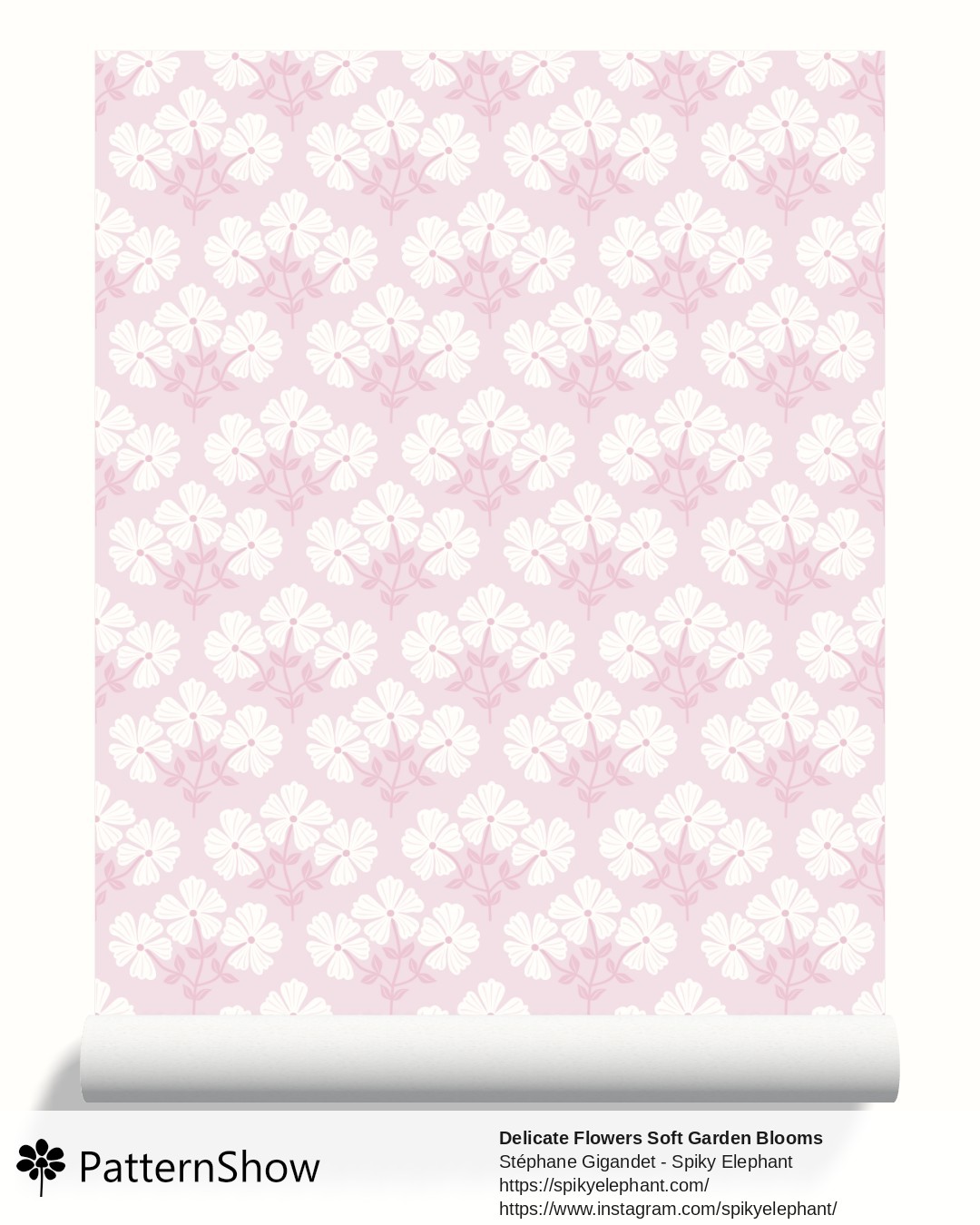 Delicate Flowers Soft Garden Blooms wallpaper - Calming Baby Pink