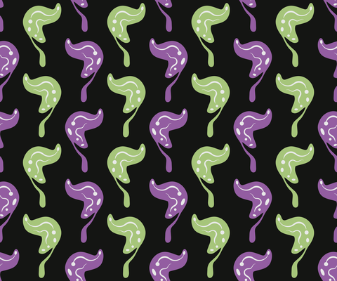 Ghoulish Purple, Green and Black
