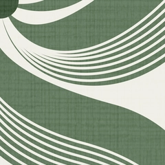 Etoile de Jouy Abstract Flower Stars Modern Toile - Sage Green Macha Tea Organic Olive Cream