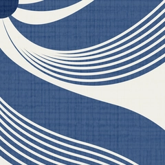 Etoile de Jouy Abstract Flower Stars Modern Toile - French Heritage Mod Coastal Classic Blue