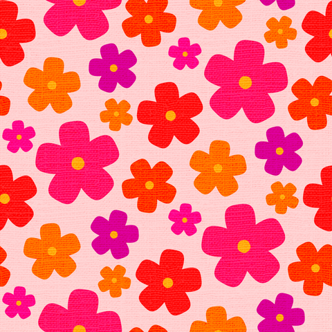 Vibrant Hot Pink Red Orange Purple