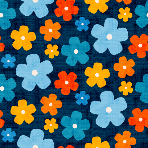 Navy Blue Hawaii Red Orange Yellow