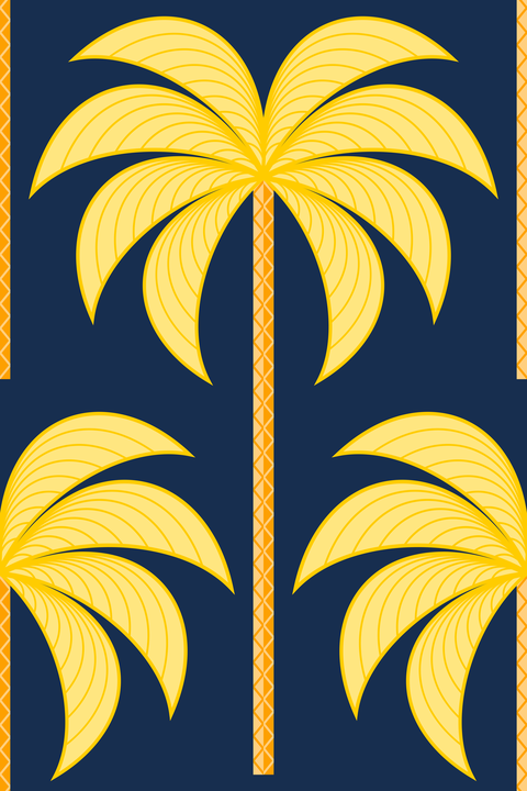 Yellow Gold Dark Aegean Blue Navy Indigo