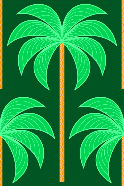 Bright Fun Forest Emerald Green Orange