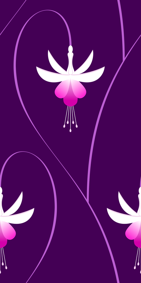 Dark Violet - White Purple Pink Flowers