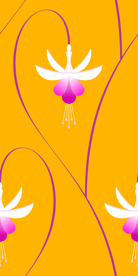 Gold Orange - White Purple Pink Flowers