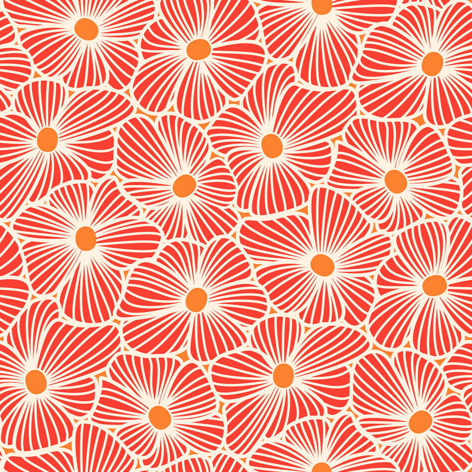 Red Orange Peach Cream