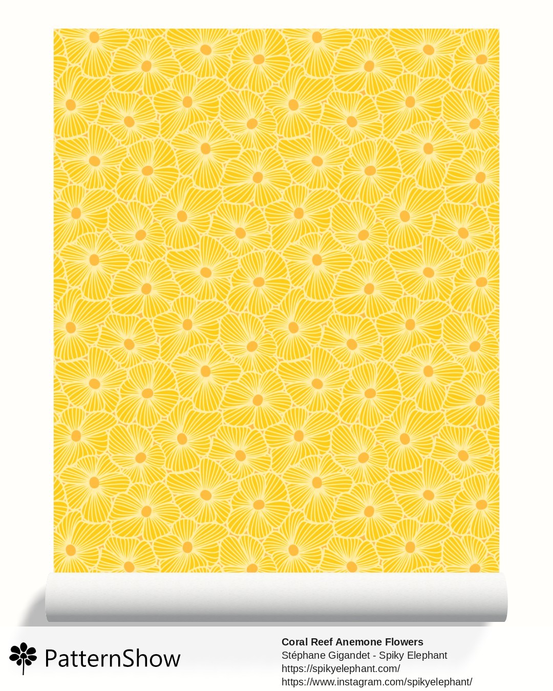 Coral Reef Anemone Flowers wallpaper - Yellow Gold