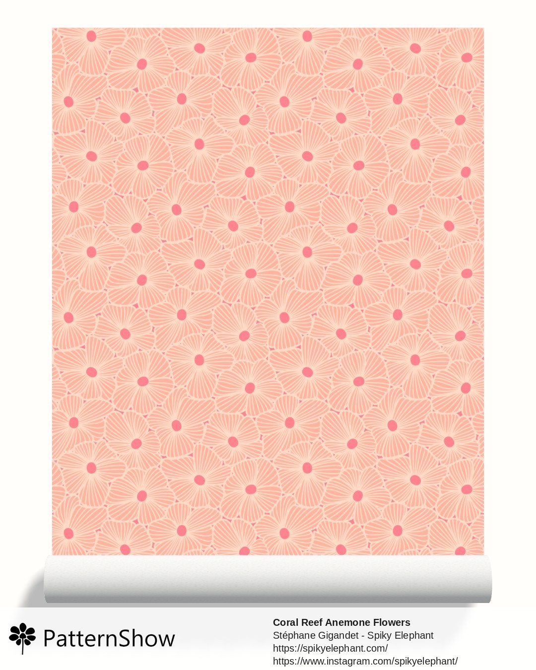 Coral Reef Anemone Flowers wallpaper - Melon Apricot