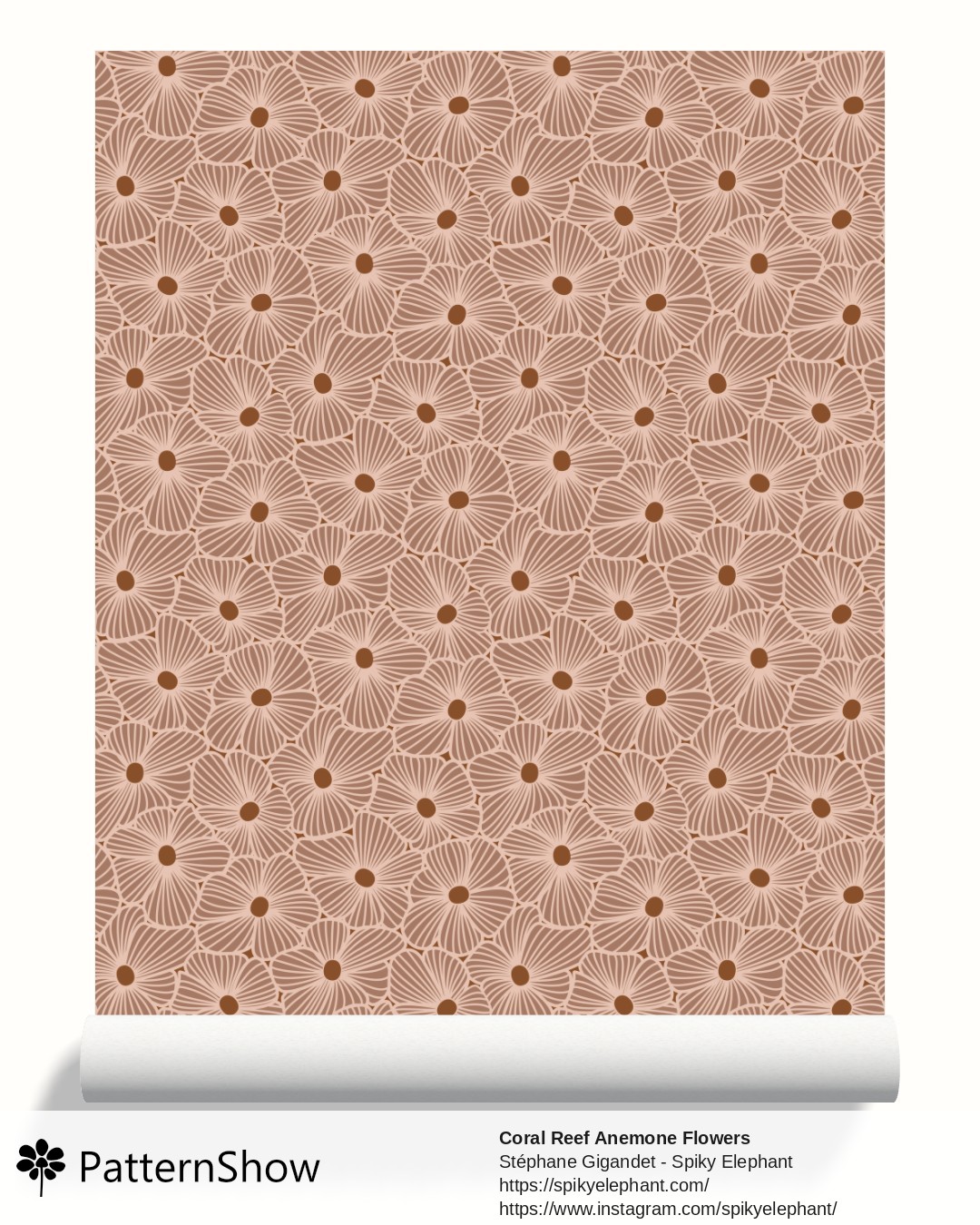 Coral Reef Anemone Flowers wallpaper - Mocha Mousse