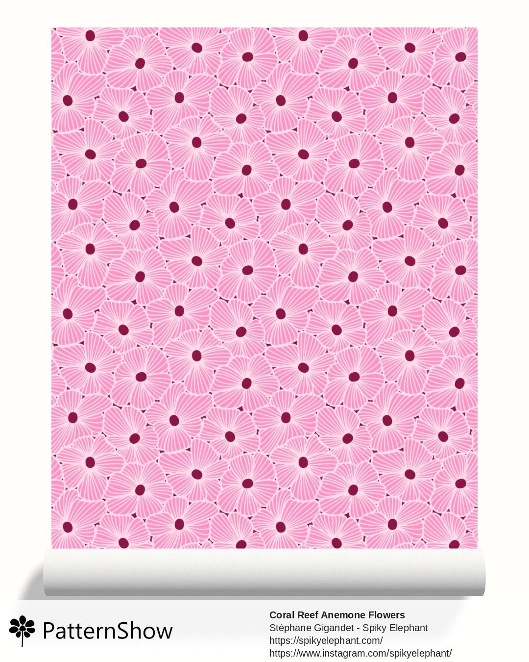 Coral Reef Anemone Flowers wallpaper - coral-reef-anemones.deep-purple-pink-light-pink.3600x7200