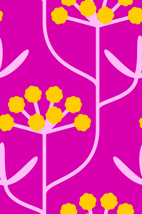 Vibrant Dopamine Magenta Hot Pink Golden Yellow