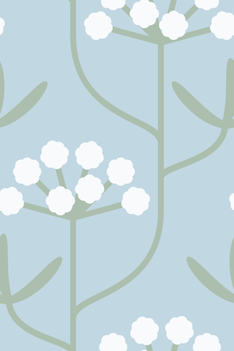 Light Dusty Blue Grey Muted Sage Green White