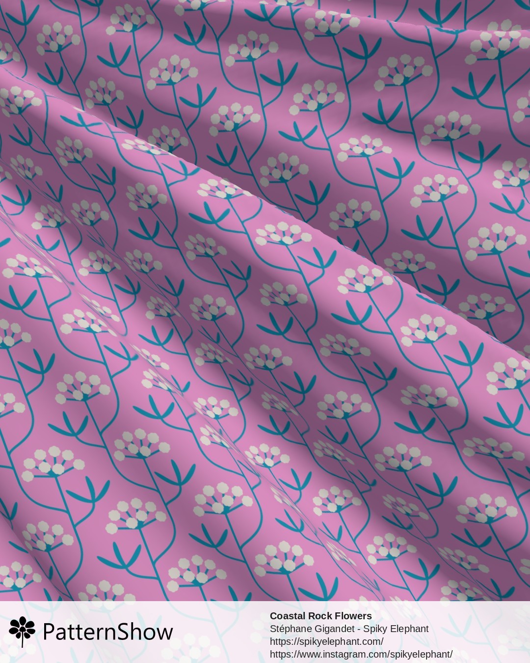 Coastal Rock Flowers - Preppy Shabby Chic Feminine Pink Blue Teal White