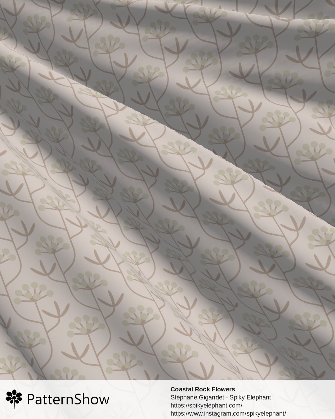Coastal Rock Flowers - Off White Cream Light Neutral Brown Tan Earth Tones